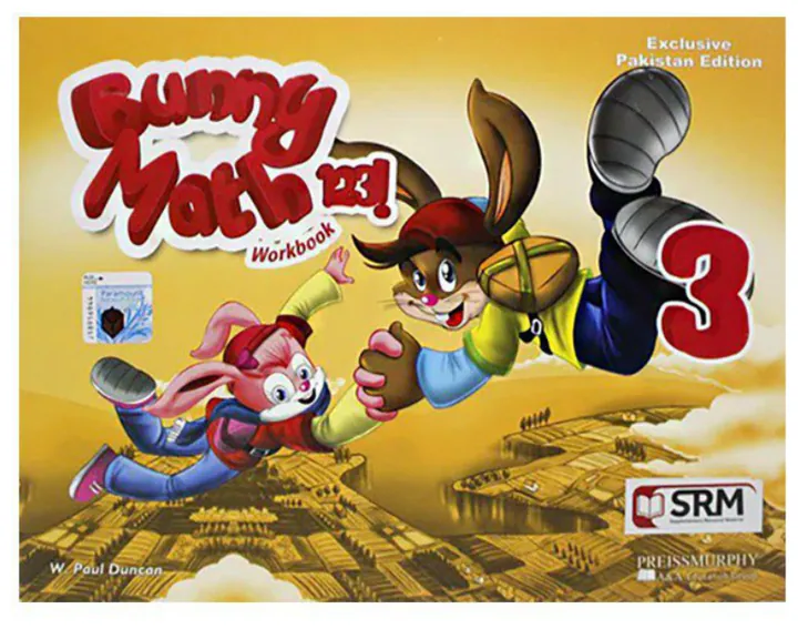 Bunny Maths PK3 — Workbook 3 cover, Kindergarten