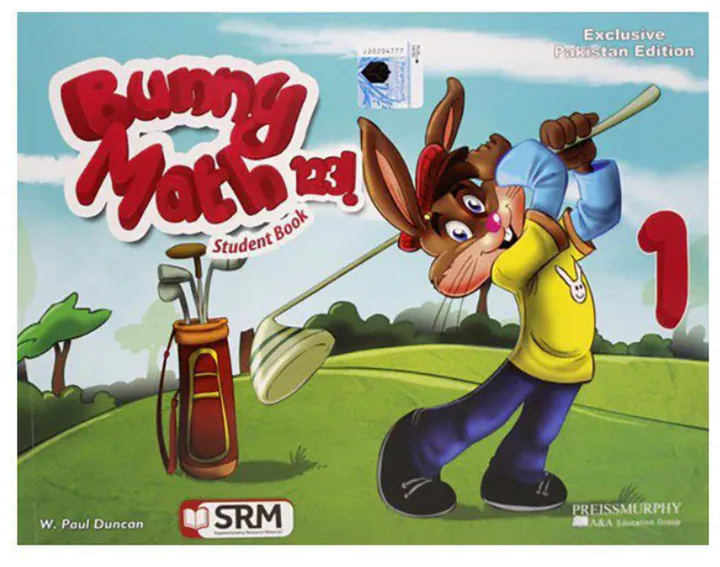 Bunny Maths PK1 — Student Book 1 cover, Nursery