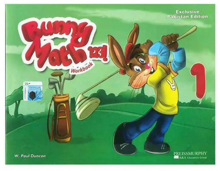 Bunny Maths PK1 — Workbook 1 cover, Nursery
